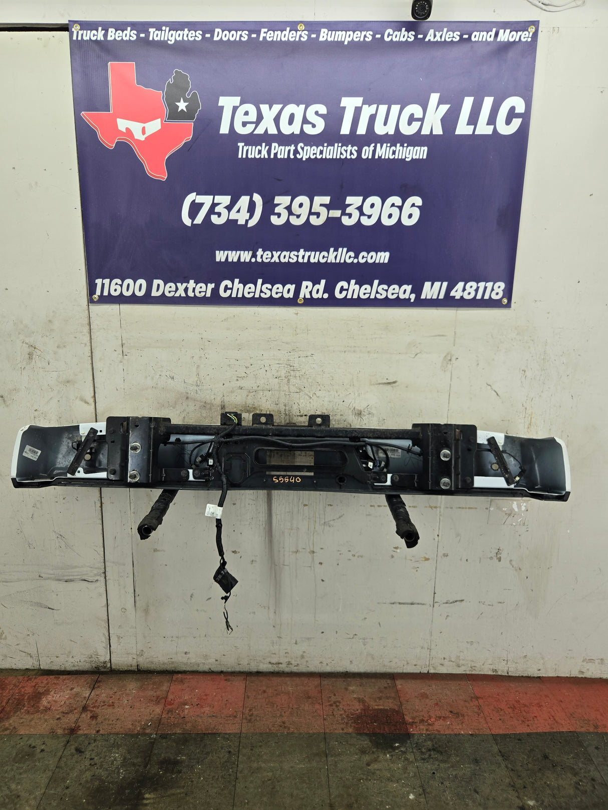 2021-2023 Ford F150 Rear Bumper With Parking Aid Sensors - White