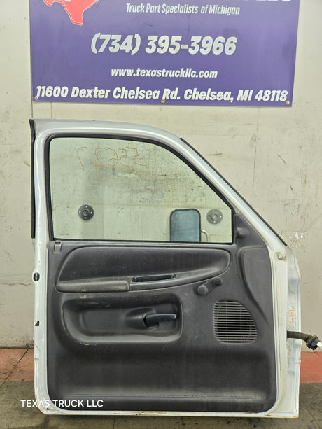 1994-2002 Dodge Ram 2nd Gen LH Driver Side Front Extended Cab Door 1500 2500 3500 ROUND CORNER - White