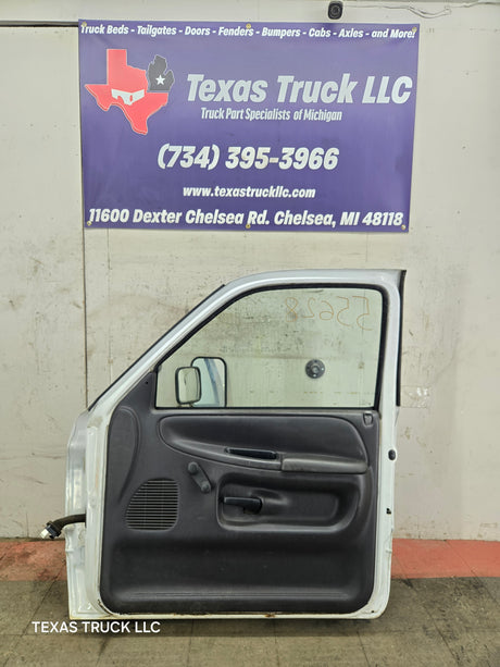 1994-2002 Dodge Ram 2nd Gen RH Passenger Side Front Extended Cab Door 1500 2500 3500 ROUND CORNER - White