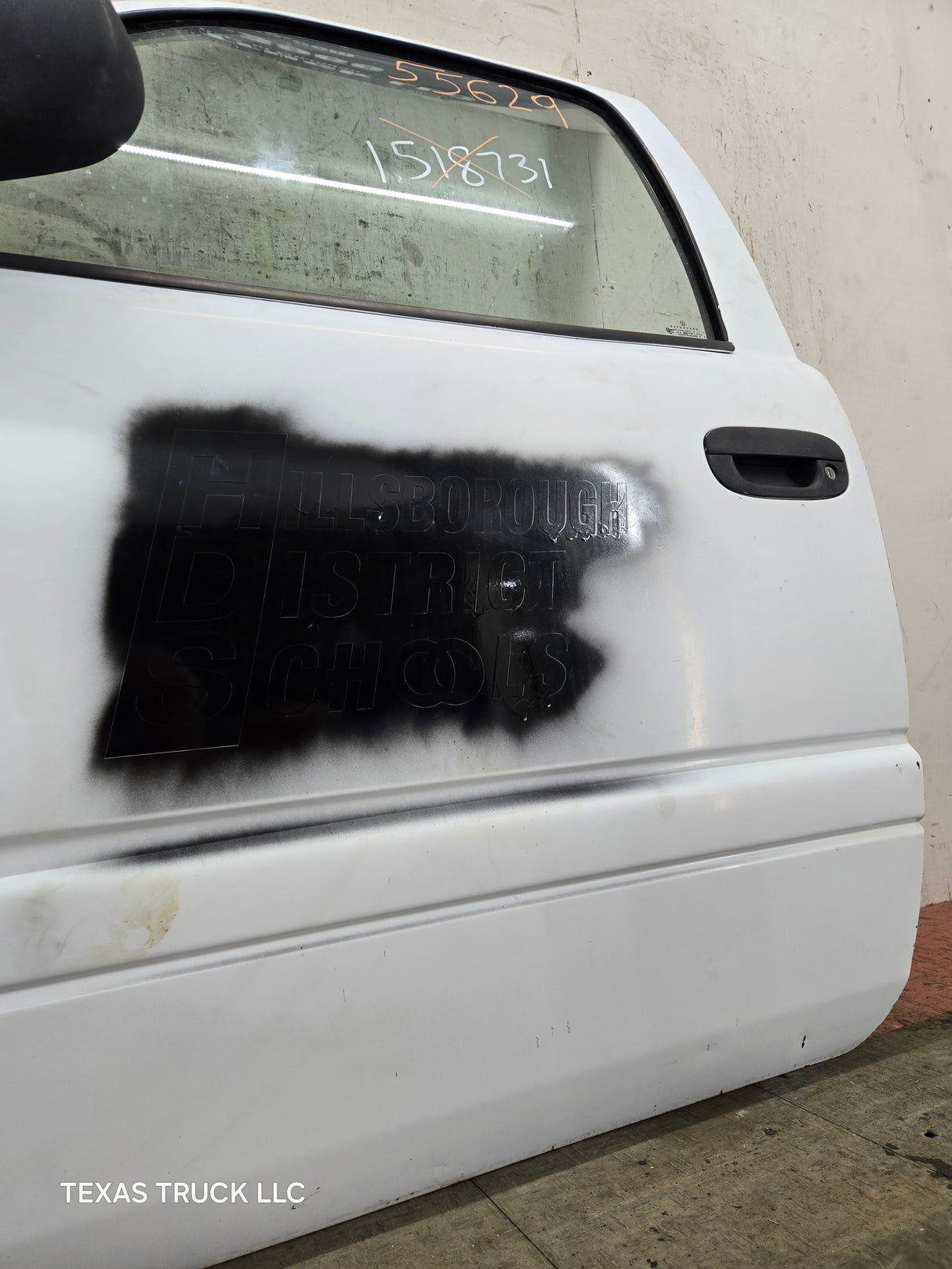 1994-2002 Dodge Ram 2nd Gen LH Driver Side Front Extended Cab Door 1500 2500 3500 ROUND CORNER - White