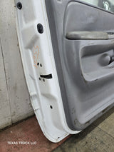 1994-2002 Dodge Ram 2nd Gen LH Driver Side Front Extended Cab Door 1500 2500 3500 ROUND CORNER - White