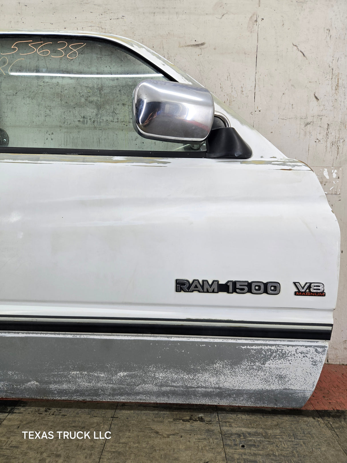1994-2002 Dodge Ram 2nd Gen RH Passenger Side Front Extended Cab Door 1500 2500 3500 ROUND CORNER - White