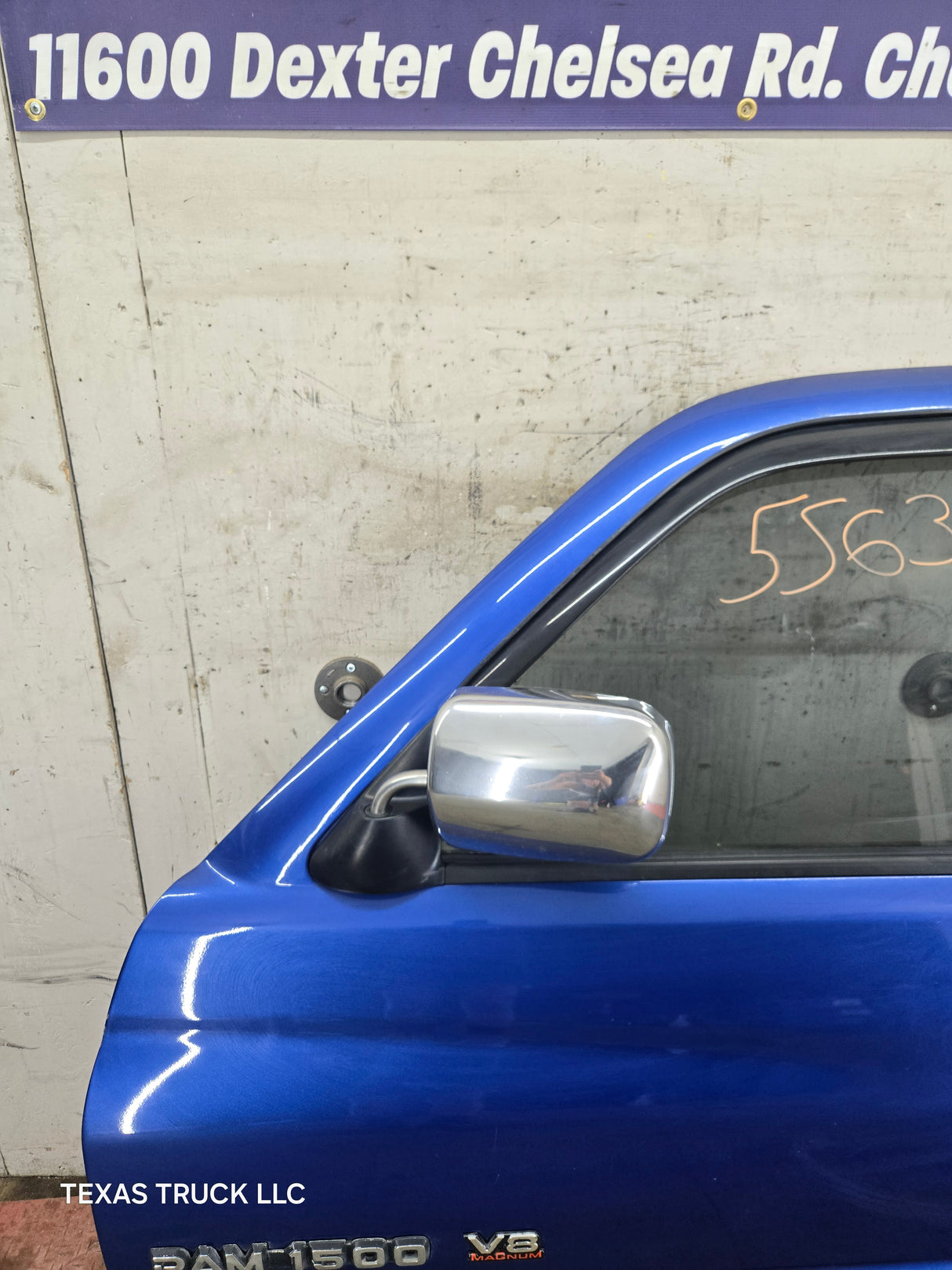 1994-2002 Dodge Ram 2nd Gen LH Driver Side Front Extended Cab Door 1500 2500 3500 ROUND CORNER - Bright Blue
