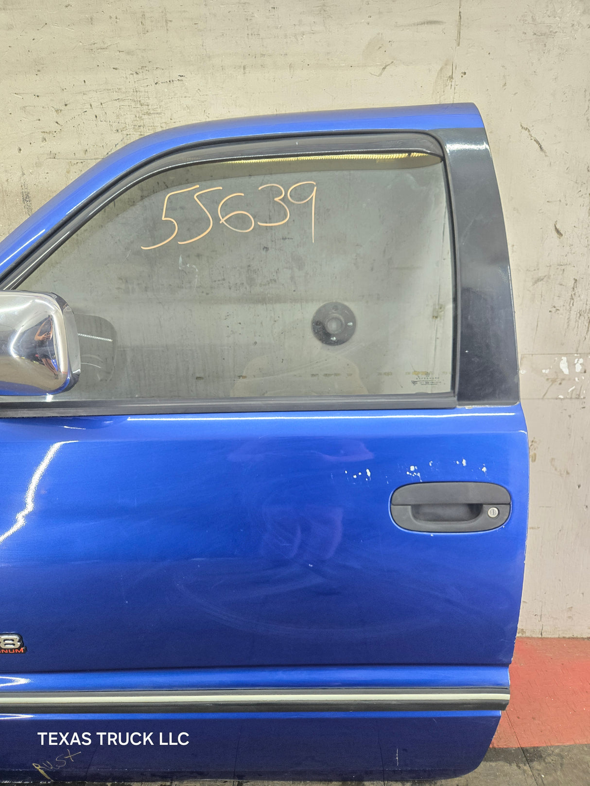 1994-2002 Dodge Ram 2nd Gen LH Driver Side Front Extended Cab Door 1500 2500 3500 ROUND CORNER - Bright Blue