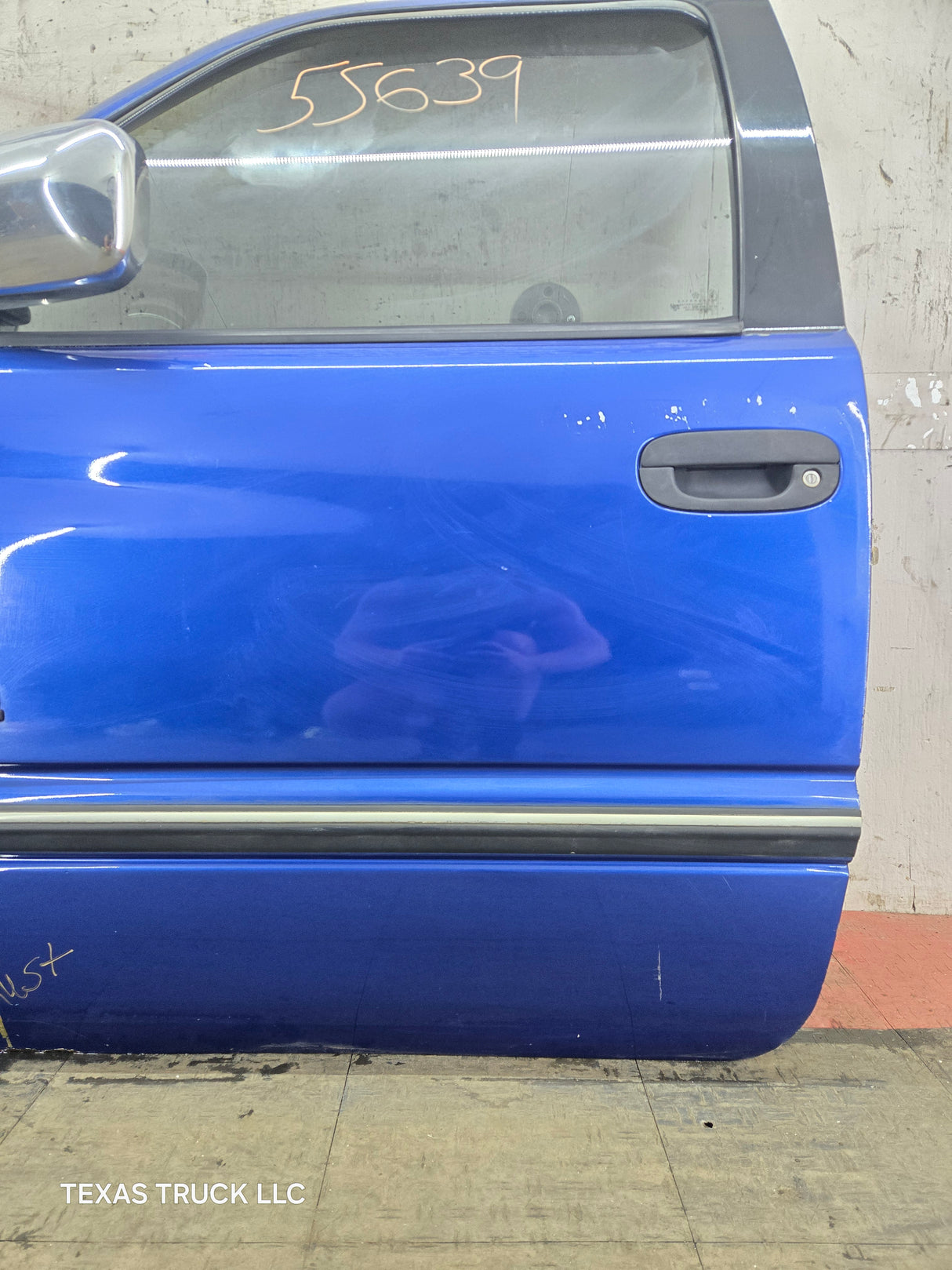 1994-2002 Dodge Ram 2nd Gen LH Driver Side Front Extended Cab Door 1500 2500 3500 ROUND CORNER - Bright Blue