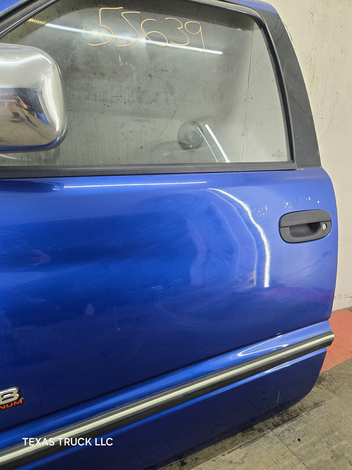 1994-2002 Dodge Ram 2nd Gen LH Driver Side Front Extended Cab Door 1500 2500 3500 ROUND CORNER - Bright Blue