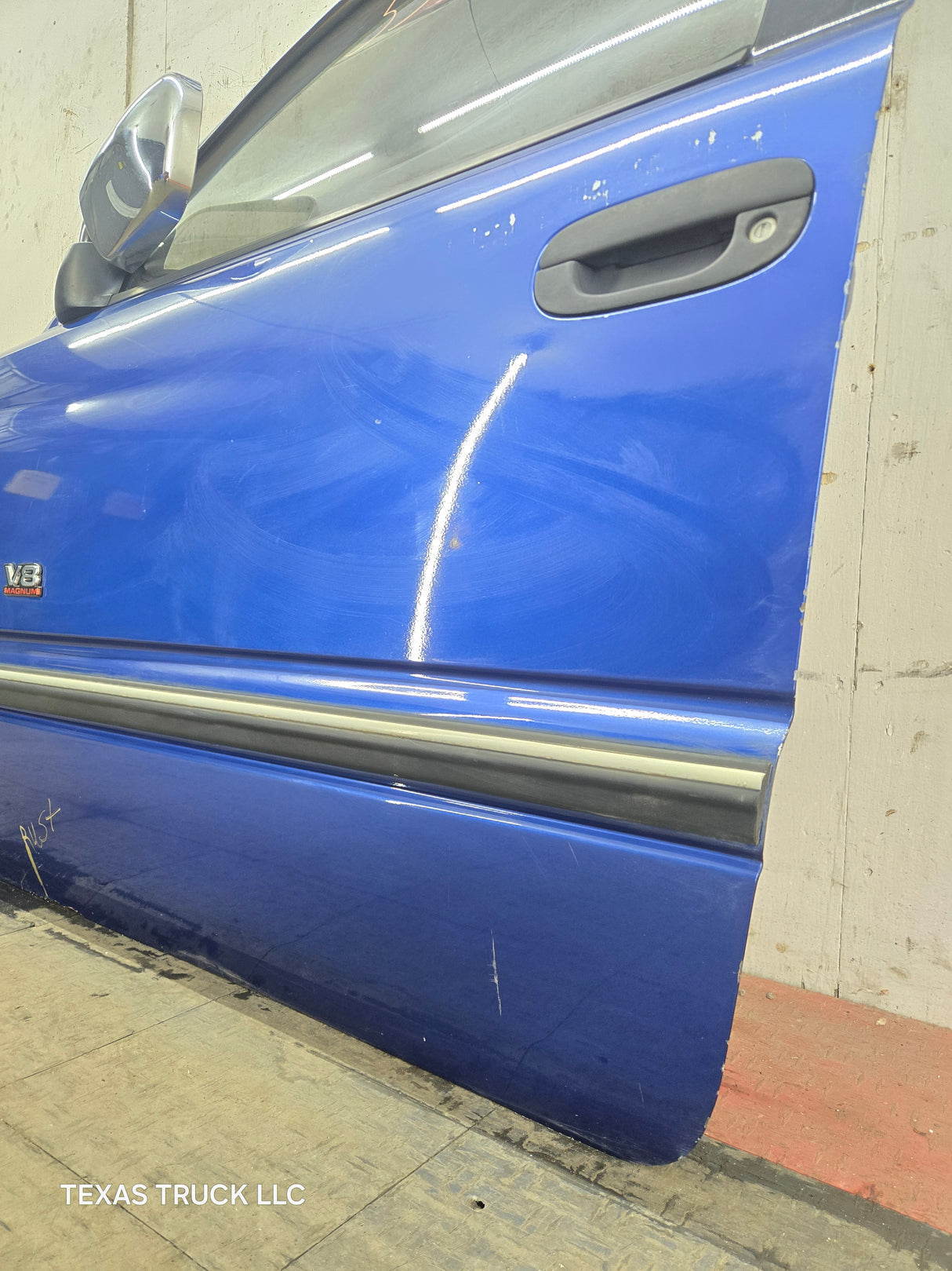 1994-2002 Dodge Ram 2nd Gen LH Driver Side Front Extended Cab Door 1500 2500 3500 ROUND CORNER - Bright Blue