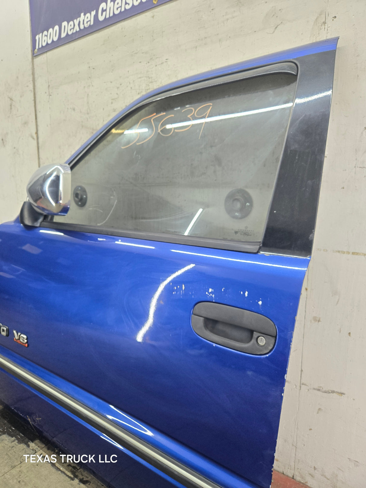 1994-2002 Dodge Ram 2nd Gen LH Driver Side Front Extended Cab Door 1500 2500 3500 ROUND CORNER - Bright Blue
