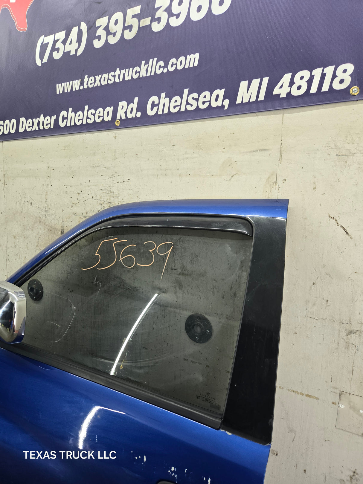 1994-2002 Dodge Ram 2nd Gen LH Driver Side Front Extended Cab Door 1500 2500 3500 ROUND CORNER - Bright Blue