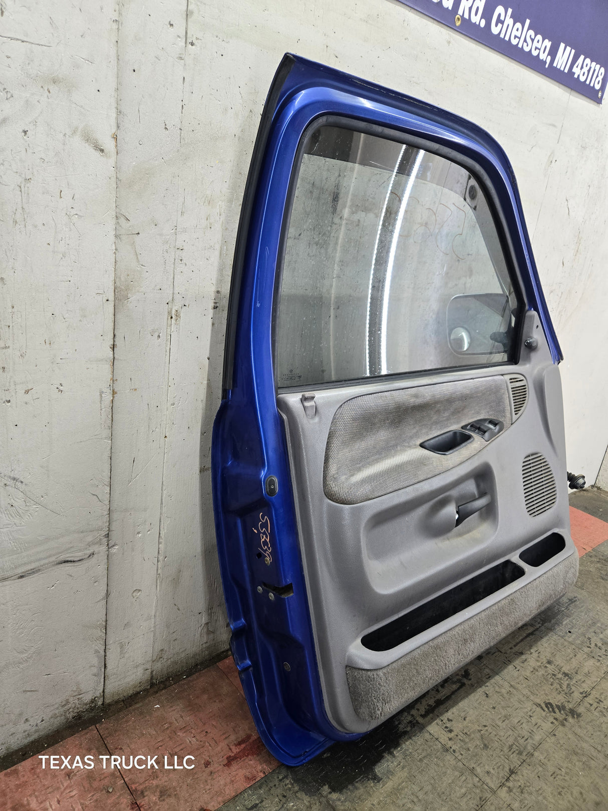 1994-2002 Dodge Ram 2nd Gen LH Driver Side Front Extended Cab Door 1500 2500 3500 ROUND CORNER - Bright Blue