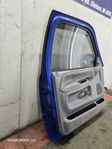 1994-2002 Dodge Ram 2nd Gen LH Driver Side Front Extended Cab Door 1500 2500 3500 ROUND CORNER - Bright Blue