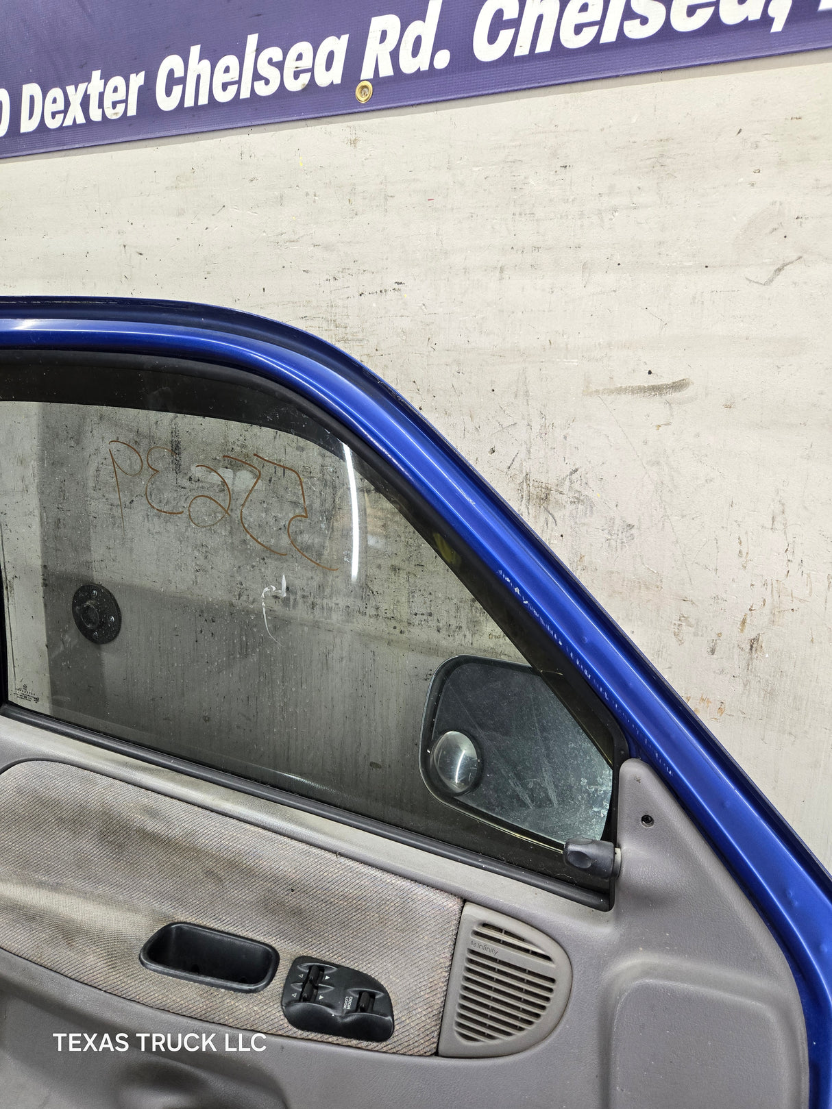 1994-2002 Dodge Ram 2nd Gen LH Driver Side Front Extended Cab Door 1500 2500 3500 ROUND CORNER - Bright Blue