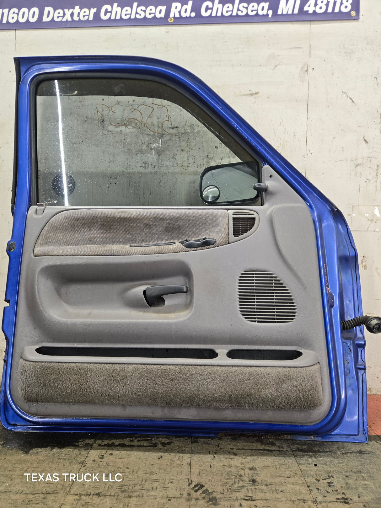1994-2002 Dodge Ram 2nd Gen LH Driver Side Front Extended Cab Door 1500 2500 3500 ROUND CORNER - Bright Blue