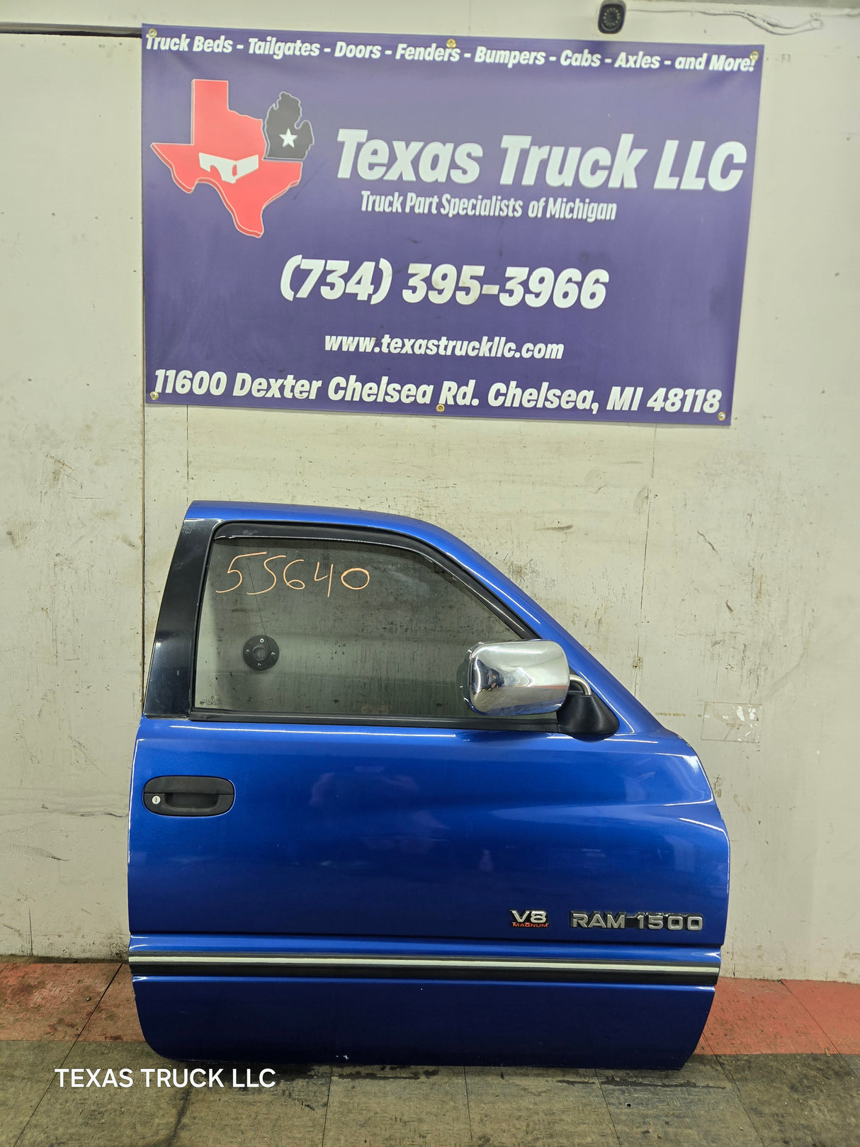 1994-2002 Dodge Ram 2nd Gen RH Passenger Side Front Extended Cab Door 1500 2500 3500 - Blue