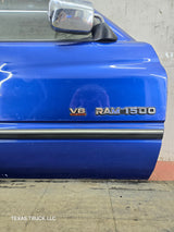 1994-2002 Dodge Ram 2nd Gen RH Passenger Side Front Extended Cab Door 1500 2500 3500 - Blue