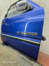 1994-2002 Dodge Ram 2nd Gen RH Passenger Side Front Extended Cab Door 1500 2500 3500 - Blue