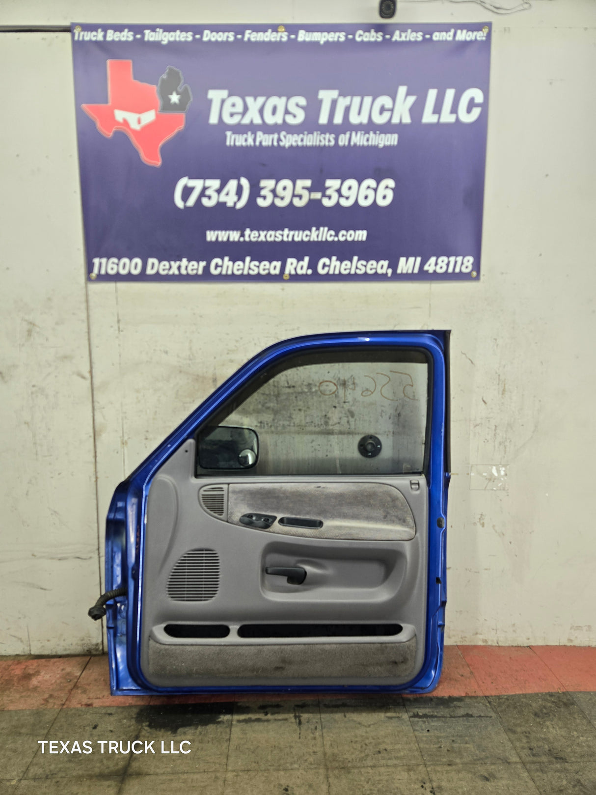 1994-2002 Dodge Ram 2nd Gen RH Passenger Side Front Extended Cab Door 1500 2500 3500 - Blue