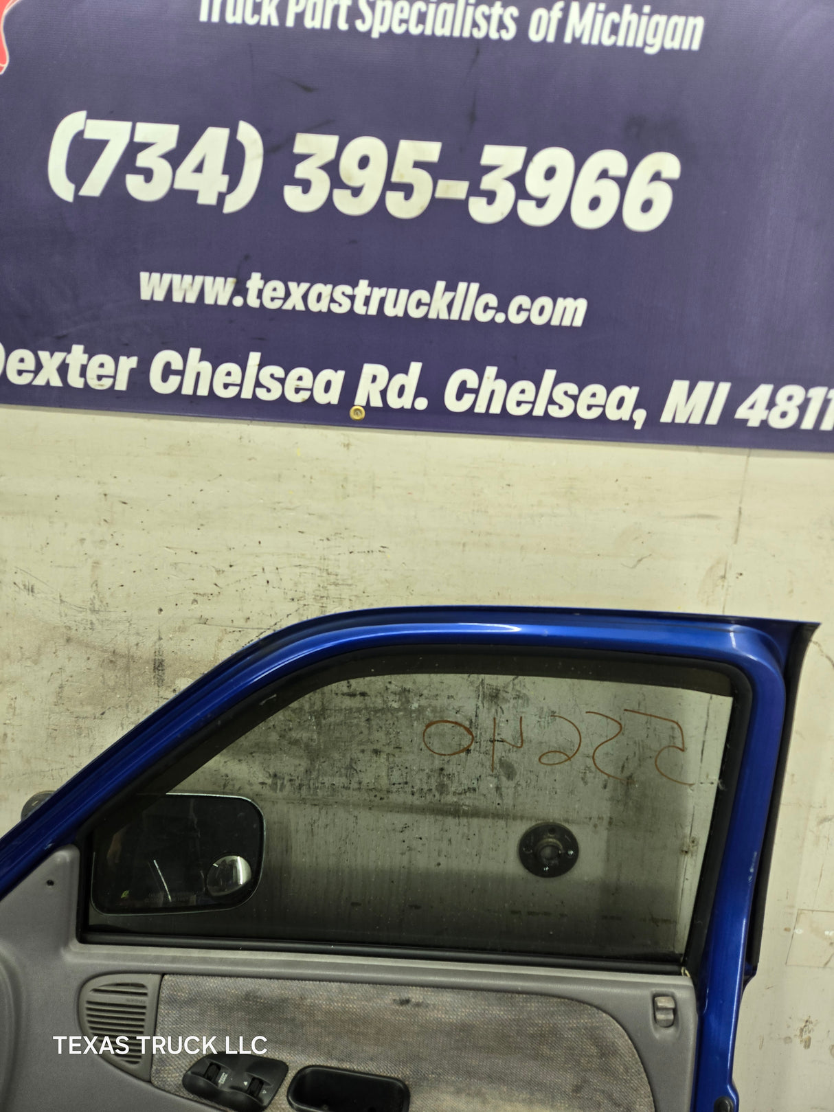1994-2002 Dodge Ram 2nd Gen RH Passenger Side Front Extended Cab Door 1500 2500 3500 - Blue