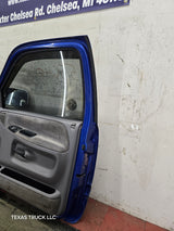 1994-2002 Dodge Ram 2nd Gen RH Passenger Side Front Extended Cab Door 1500 2500 3500 - Blue