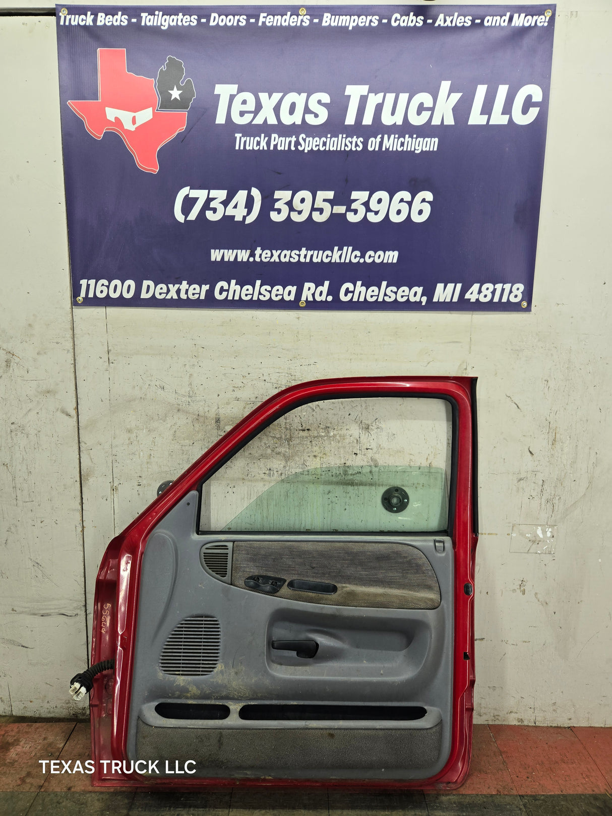 1994-2002 Dodge Ram 2nd Gen RH Passenger Side Front Extended Cab Door 1500 2500 3500 ROUND CORNER - Red