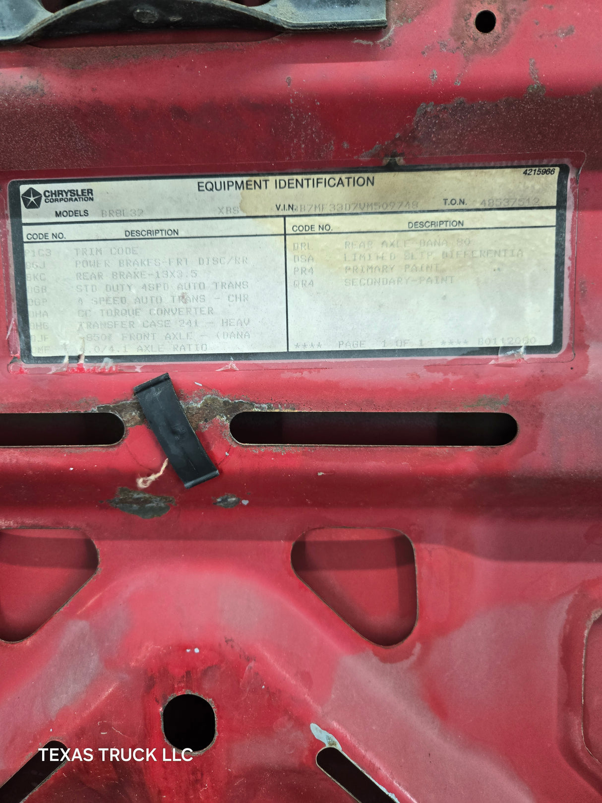 1994-2002 Dodge Ram 2nd Gen 1500 2500 3500 Hood - Red
