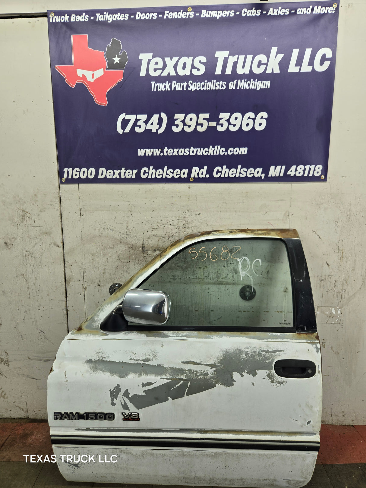 1994-2002 Dodge Ram 2nd Gen LH Driver Side Front Extended Cab Door 1500 2500 3500 ROUND CORNER -
