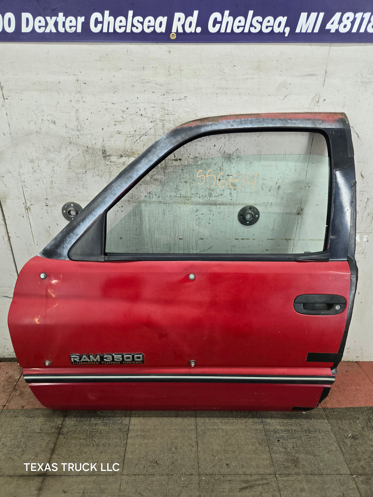 1994-2002 Dodge Ram 2nd Gen LH Driver Side Front Extended Cab Door 1500 2500 3500 ROUND CORNER - Red