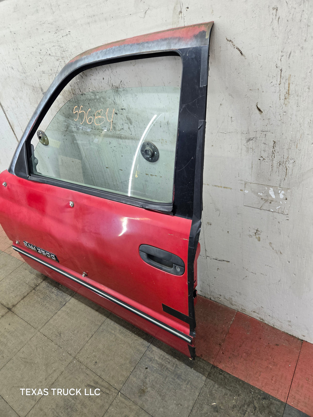 1994-2002 Dodge Ram 2nd Gen LH Driver Side Front Extended Cab Door 1500 2500 3500 ROUND CORNER - Red
