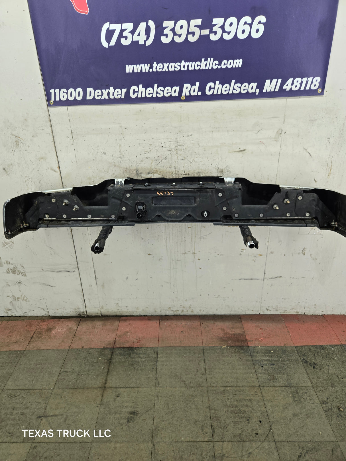 2017-2022 Ford Super Duty Rear Bumper F250 F350 F450 F550 Chrome W/parking aid - Chrome