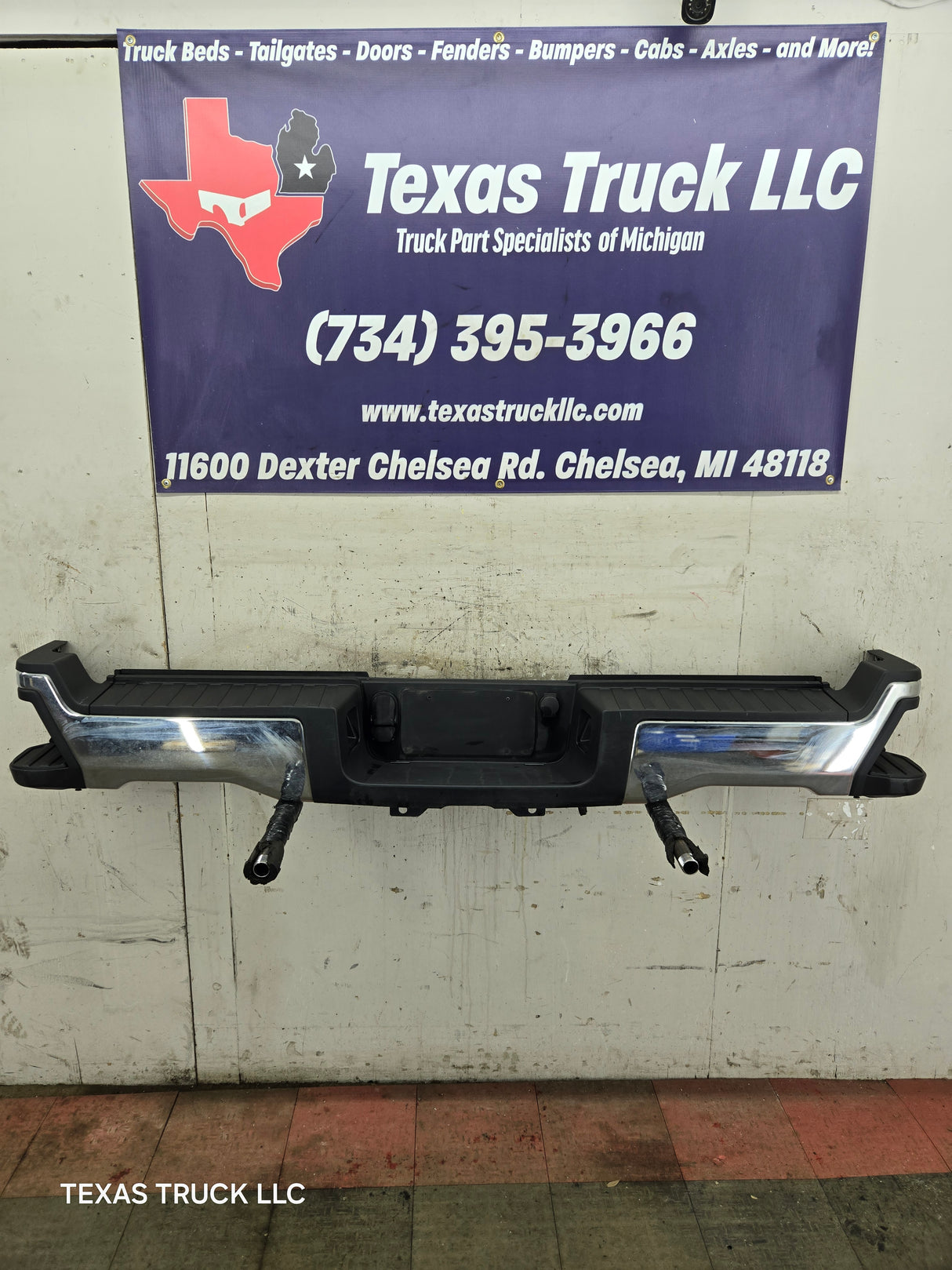 2023-2025 Ford Super Duty Rear Bumper F250 F350 F450 F550 - Chrome