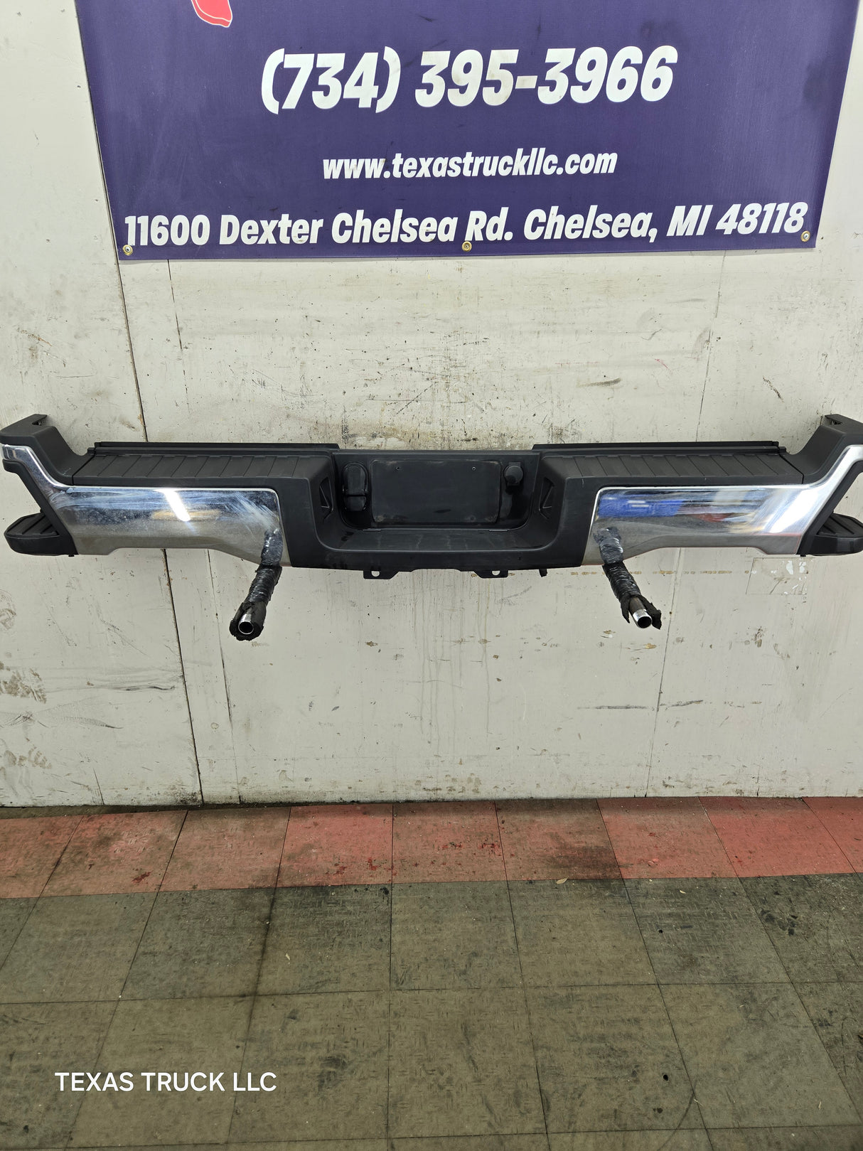 2023-2025 Ford Super Duty Rear Bumper F250 F350 F450 F550 - Chrome