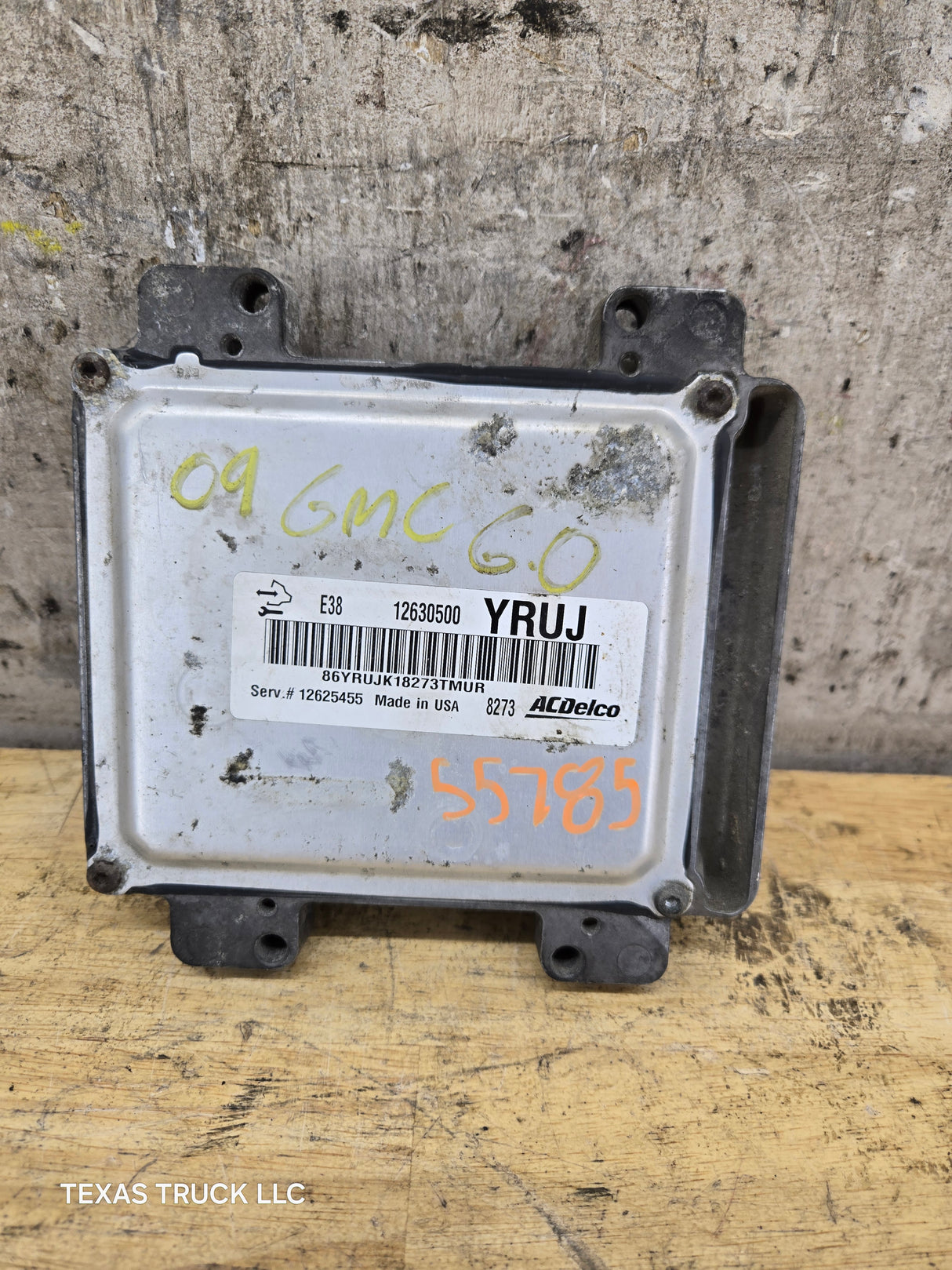 2009 GMC Sierra 2500 HD 3500 HD PCM YRUJ / 12630500