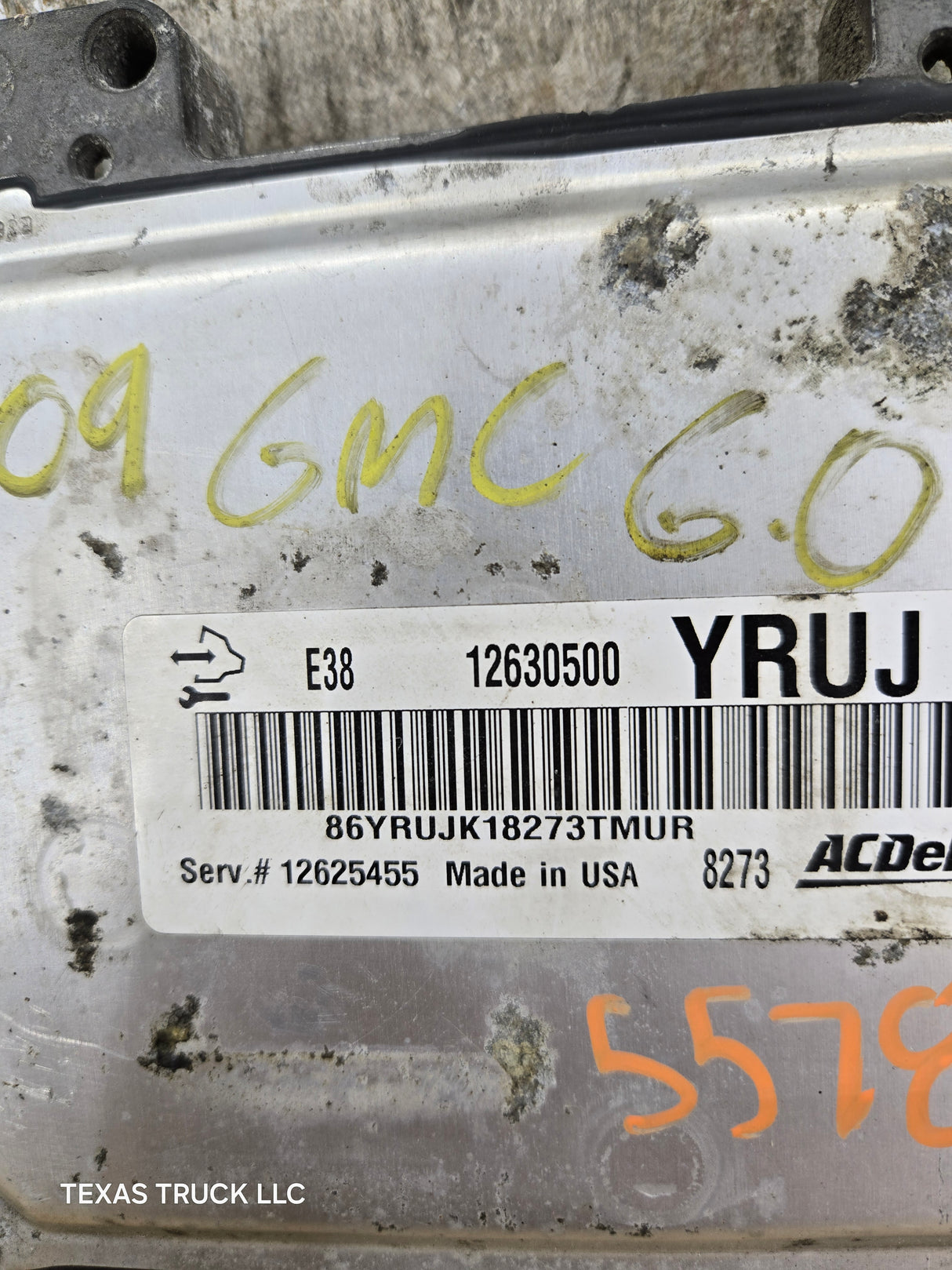 2009 GMC Sierra 2500 HD 3500 HD PCM YRUJ / 12630500