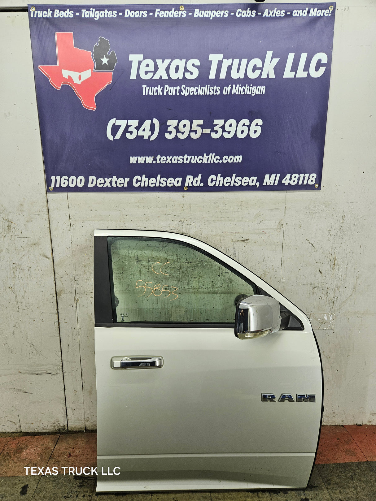 2009-2018 Dodge Ram 4th Gen Passenger Side RH Front Quad Cab Door 1500 2500 3500 4500 5500 - Light Graystone Pearl Coat
