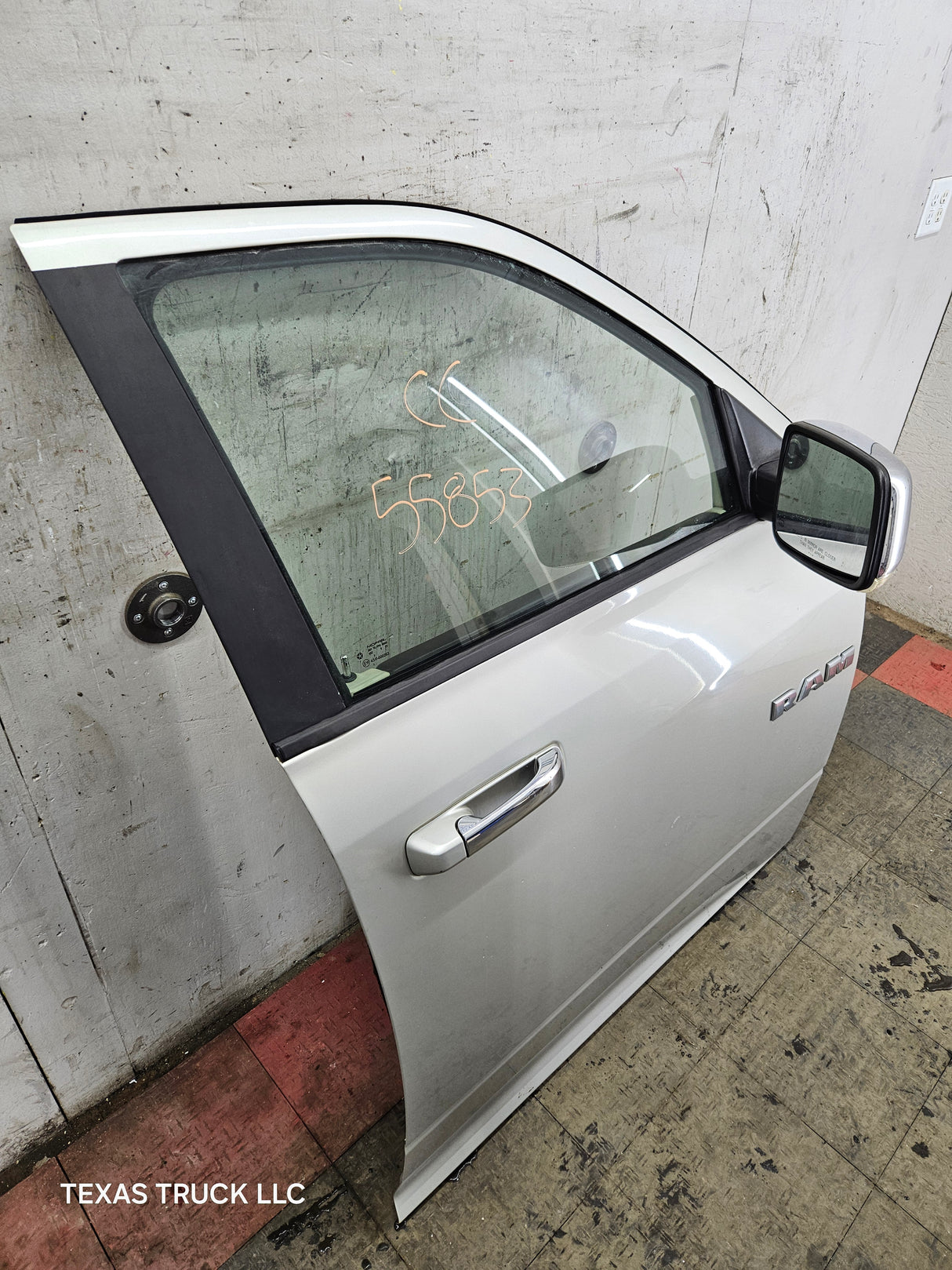 2009-2018 Dodge Ram 4th Gen Passenger Side RH Front Quad Cab Door 1500 2500 3500 4500 5500 - Light Graystone Pearl Coat