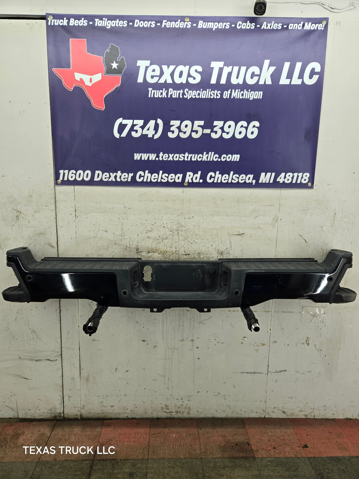 2023-2026 Ford Super Duty Rear Bumper With Sensor Holes F250 F350 F450 F550 - Black