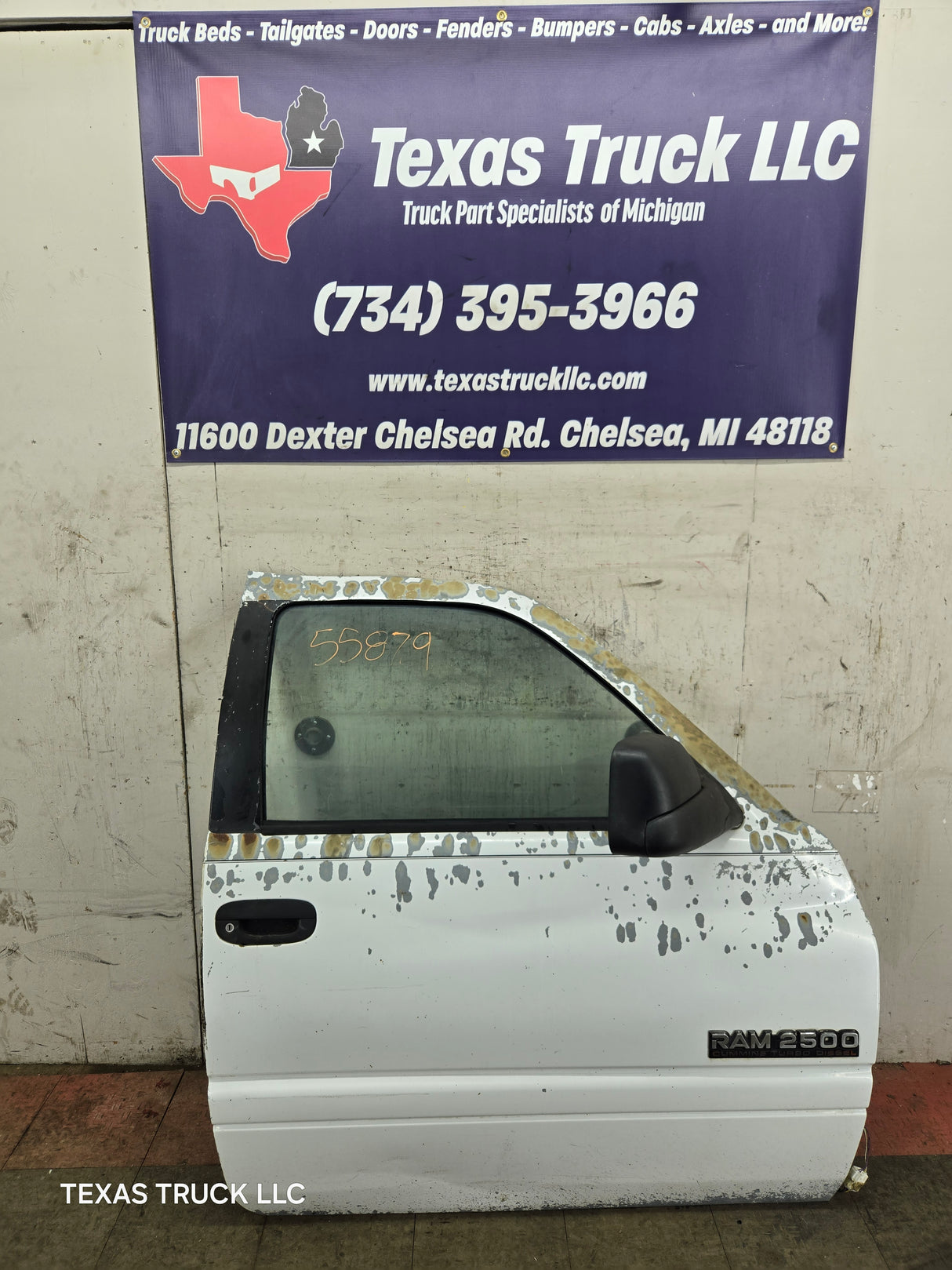 1994-2002 Dodge Ram 2nd Gen Passenger Front Extended Cab Door 1500 2500 3500 - White