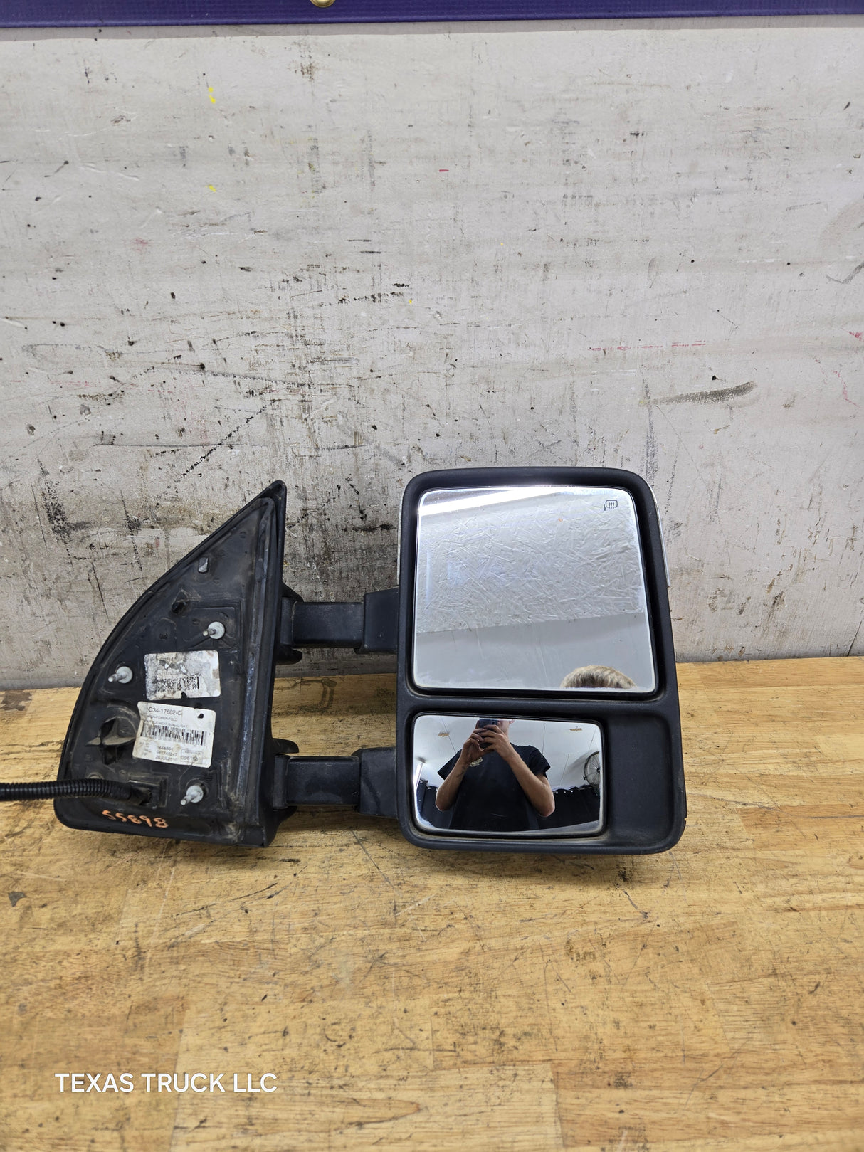 2008-2016 Ford Super Duty F250 F350 F450 F550 RH Passenger Side Power Fold & Extend Heated Towing Mirror OEM C34-17682-CA