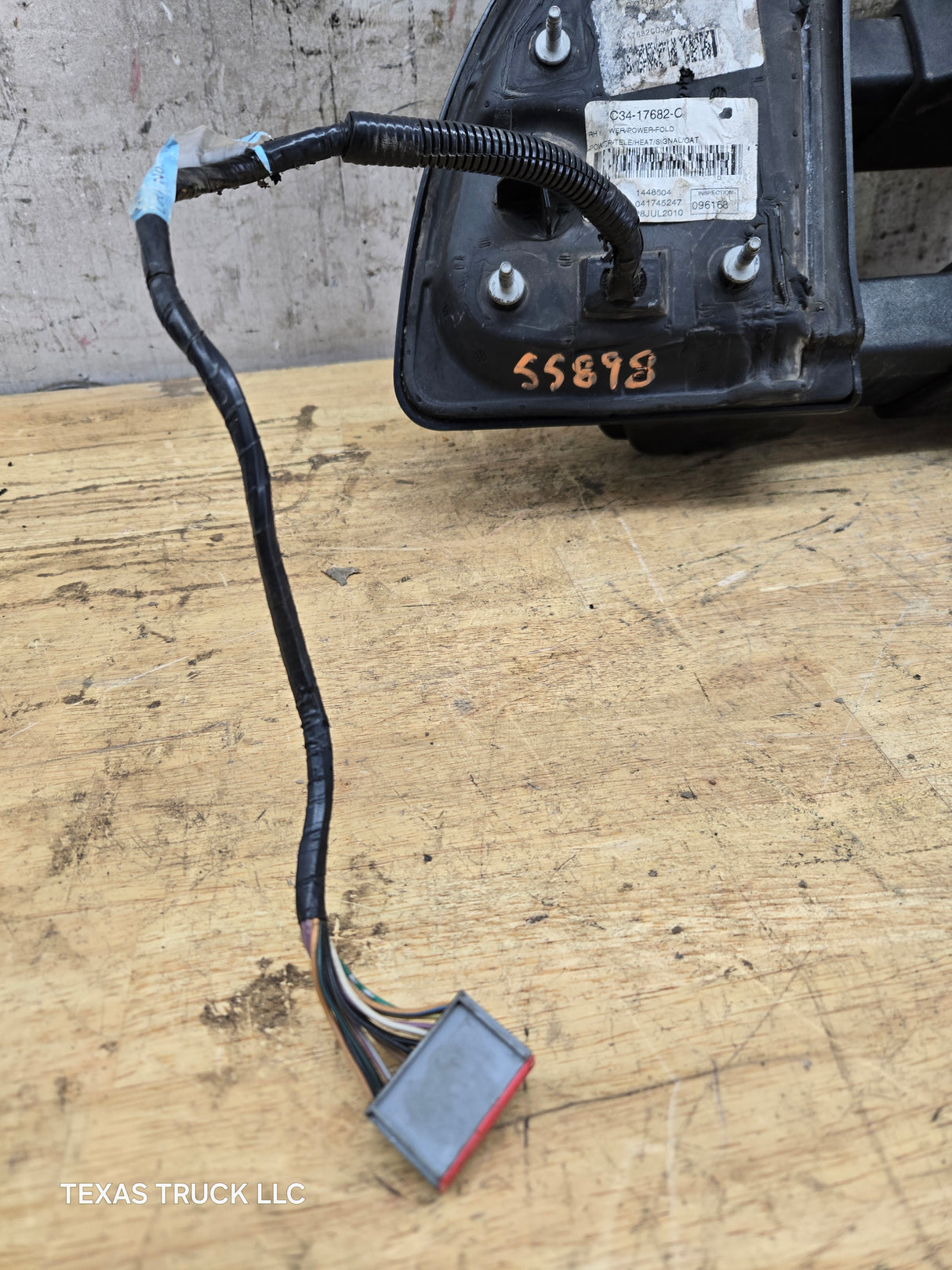 2008-2016 Ford Super Duty F250 F350 F450 F550 RH Passenger Side Power Fold & Extend Heated Towing Mirror OEM C34-17682-CA