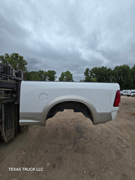 2009-2018 Dodge Ram 4th Gen 1500 2500 3500 6' 4" Short Truck Bed - Bright White Clear Coat & Pebble Beige/Bark Brown