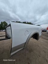 2009-2018 Dodge Ram 4th Gen 1500 2500 3500 6' 4" Short Truck Bed - Bright White Clear Coat & Pebble Beige/Bark Brown