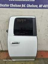 2009-2018 Dodge Ram 4th Gen Passenger Side Rear Quad Cab Door 1500 2500 3500 4500 5500 - Bright White Clear Coat & Pebble Beige/Bark Brown