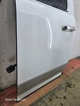 2009-2018 Dodge Ram 4th Gen Driver Side LH Rear Quad Cab Door 1500 2500 3500 4500 5500 - Bright White Clear Coat & Pebble Beige/Bark Brown