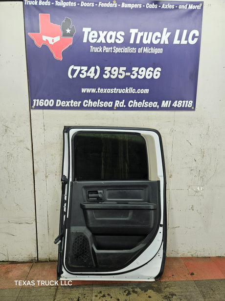 2009-2018 Dodge Ram 4th Gen RH Passenger Side Rear CREW Cab Door 1500 2500 3500 4500 5500 - Bright White Clear Coat