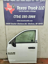 2009-2018 Dodge Ram 4th Gen LH Driver Side Front Quad/Crew Cab Door 1500 2500 3500 4500 5500 - Bright White Clear Coat