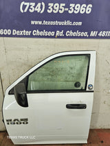 2009-2018 Dodge Ram 4th Gen LH Driver Side Front Quad/Crew Cab Door 1500 2500 3500 4500 5500 - Bright White Clear Coat