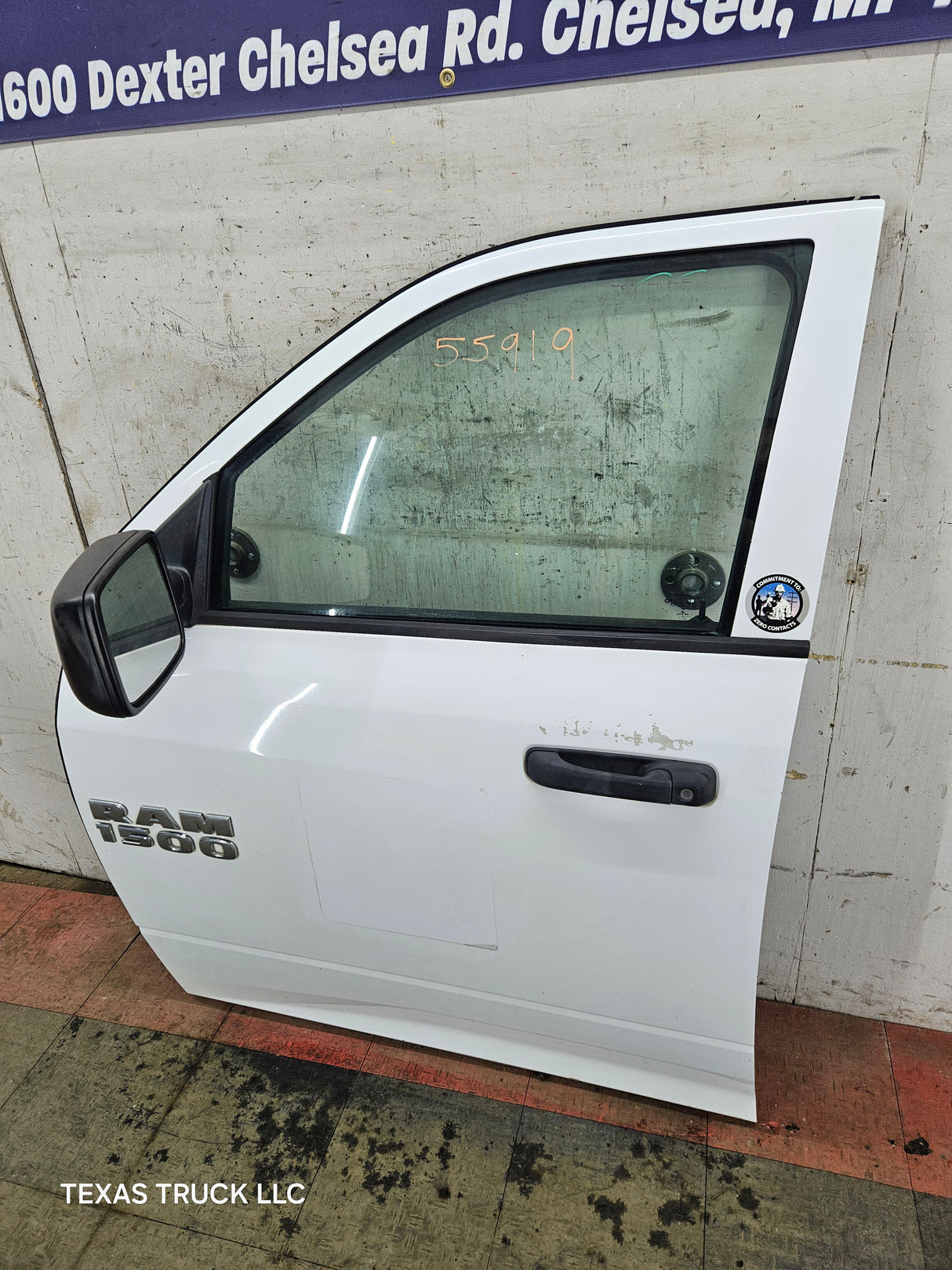 2009-2018 Dodge Ram 4th Gen LH Driver Side Front Quad/Crew Cab Door 1500 2500 3500 4500 5500 - Bright White Clear Coat