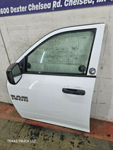 2009-2018 Dodge Ram 4th Gen LH Driver Side Front Quad/Crew Cab Door 1500 2500 3500 4500 5500 - Bright White Clear Coat