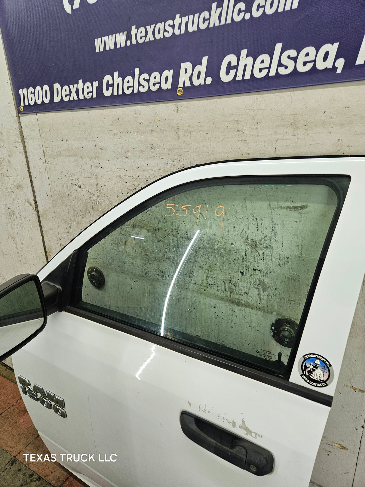 2009-2018 Dodge Ram 4th Gen LH Driver Side Front Quad/Crew Cab Door 1500 2500 3500 4500 5500 - Bright White Clear Coat