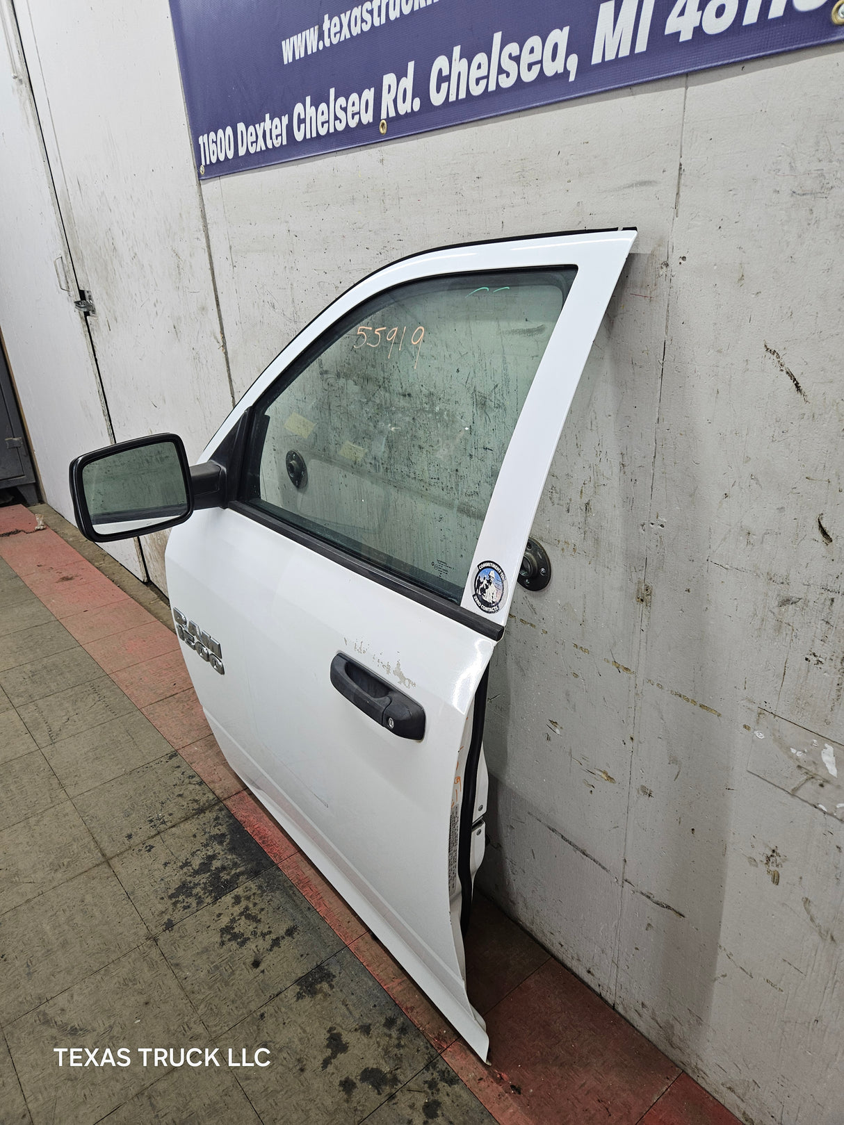 2009-2018 Dodge Ram 4th Gen LH Driver Side Front Quad/Crew Cab Door 1500 2500 3500 4500 5500 - Bright White Clear Coat
